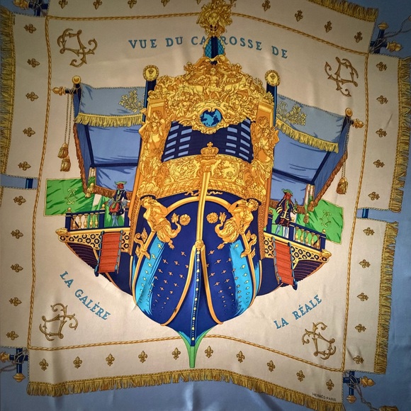 Hermès Accessories - Hermès Vue Du Carrosse La Galere La Reale By H. Grygkar Silk Scarf.